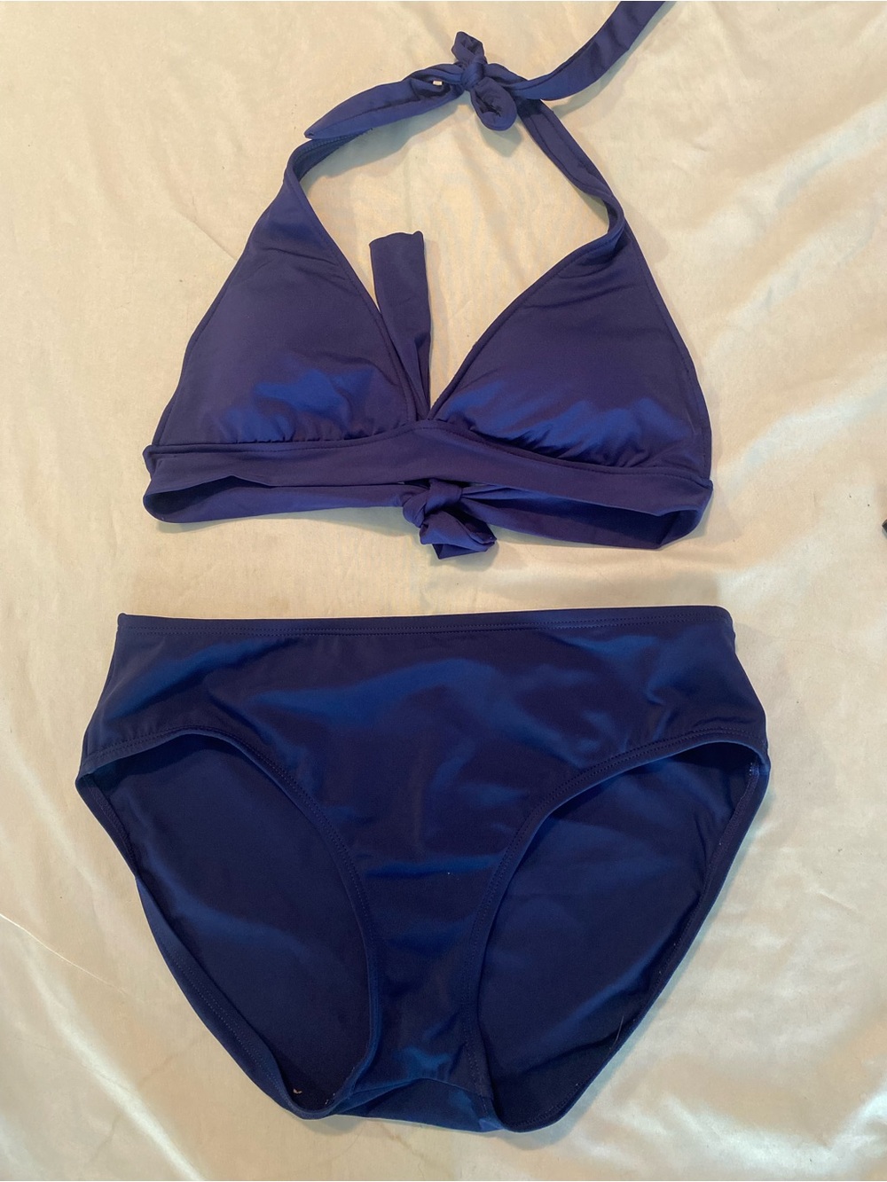 Vintage Jag Sport Navy Blue Halter Bikini Two-Piece Set - Picture 5 of 8